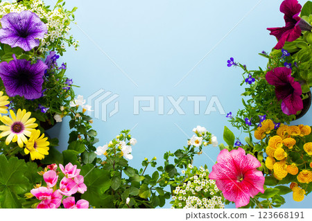 Spring decoration of a home balcony 123668191