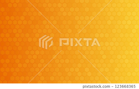 Abstract vector trendy orange hexagonal background 123668365