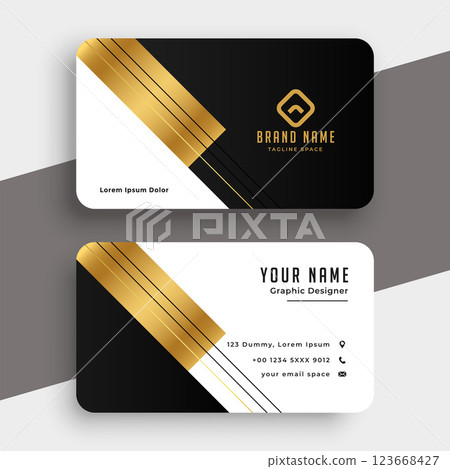 golden luxury premium business card design template golden luxury premium business card design template 123668427