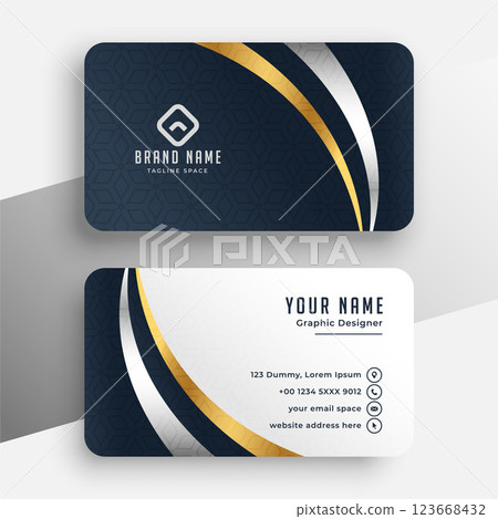 professional premium business card template design 123668432