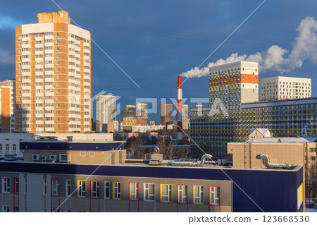 Moscow, Kuntsevo District. Aerial view Moscow, Kuntsevo District. Aerial view 123668530