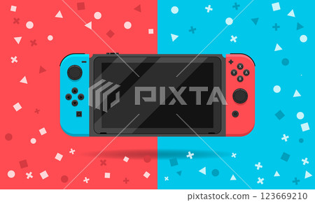 Joystick with many button art illustration Joystick with many button art illustration 123669210