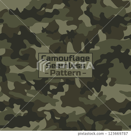 Seamless grunge camouflage pattern woodland camouflage background Seamless grunge camouflage pattern woodland camouflage background 123669787
