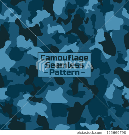 Abstract camouflage military pattern skin texture blue color Abstract camouflage military pattern skin texture blue color 123669798