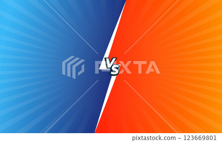 Comic background against a template for the presentation of battles Comic background against a template for the presentation of battles 123669801