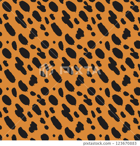 Seamless vector pattern of cheetah skin and fur. 123670883