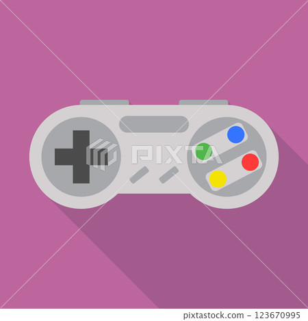 Play game vector isolated joystick icon, gamepad computer controller sign. Play game vector isolated joystick icon, gamepad computer controller sign. 123670995
