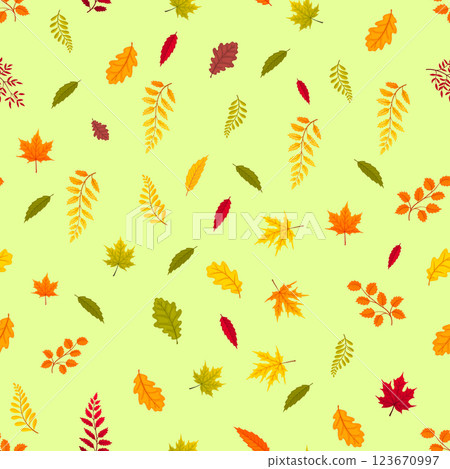 Vector seamless pattern of leaves and flowers, background for textile or book covers, wallpapers, design, graphic art, printing, hobby, invitation. Vector seamless pattern of leaves and flowers, background for textile or book covers, wallpapers, design, graphic art, printing, hobby, invitation. 123670997