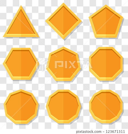 Vector set shapes for message in orange color. Vector set shapes for message in orange color. 123671311