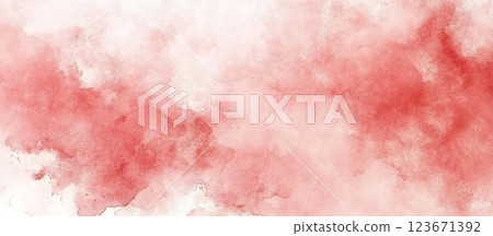 Abstract blood red watercolor wash texture background wallpaper. Copy space, pale color art, contemporary artistic backdrop 123671392