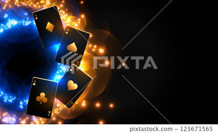casino cards background with sparkles lights casino cards background with sparkles lights 123671565
