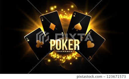 poker game background with playing cards 123671573