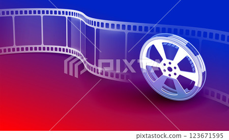 cinema movie film strip vibrant background cinema movie film strip vibrant background 123671595