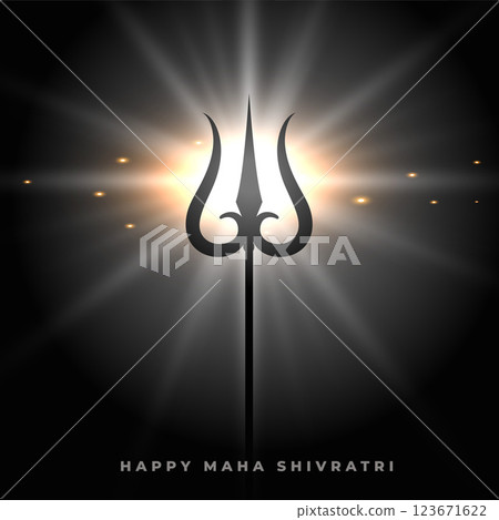 happy maha shivratri background with glowing trishul weapon happy maha shivratri background with glowing trishul weapon 123671622