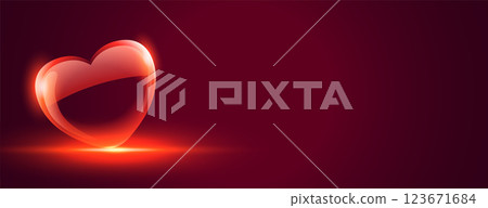 glossy shiny love heart banner for valentines day glossy shiny love heart banner for valentines day 123671684