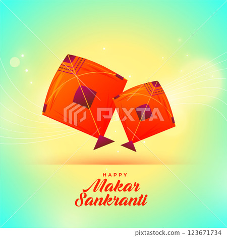 makar sankranti greeting card with kites makar sankranti greeting card with kites 123671734