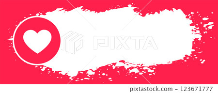 abstract heart icon banner with text space 123671777