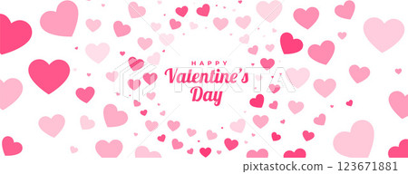valentines day hearts pattern banner 123671881