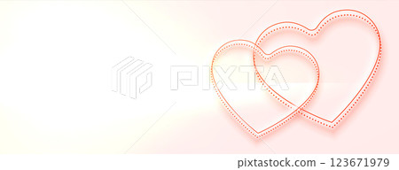 beautiful hearts banner with text space beautiful hearts banner with text space 123671979
