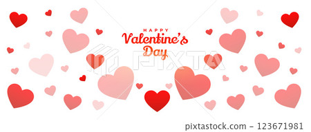 happy valentines day hearts pattern banner design happy valentines day hearts pattern banner design 123671981