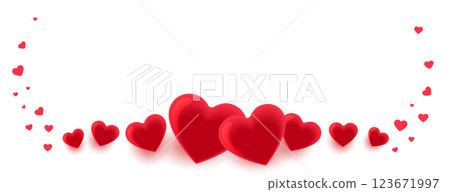 hearts decoration banner for valentines day hearts decoration banner for valentines day 123671997