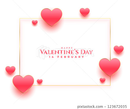 happy valentines day beautiful wishes card design 123672035
