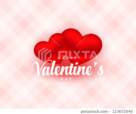 beautiful two love hearts for valentines day 123672040