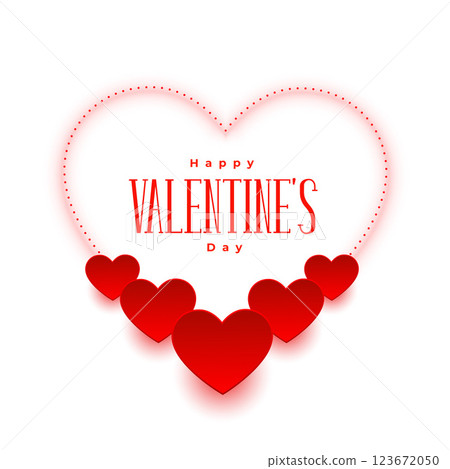 elegant valentines day romantic wishes card design 123672050