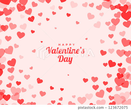valentines day card with scattered background 123672075