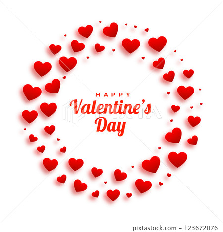 beautiful hearts frame for valentines day 123672076