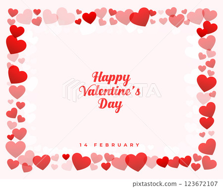 valentines day hearts frame background design valentines day hearts frame background design 123672107