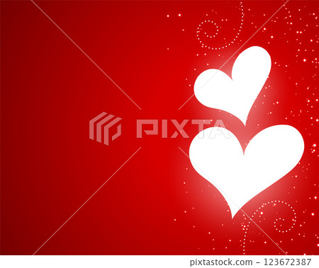 valentines day glowing hearts red background design valentines day glowing hearts red background design 123672387