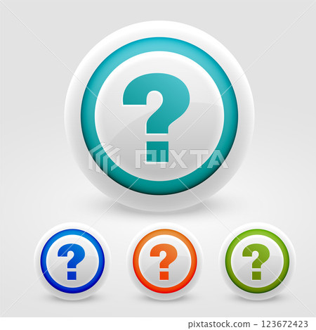 question mark buttons for help and support web purpose 123672423