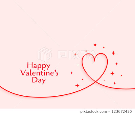happy valentines day minimal sparkling heart background 123672450