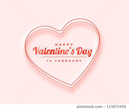 beautiful minimal valentines day greeting card design 123672456
