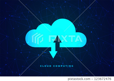 cloud computing technology concept data transfer background 123672476