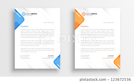 elegant letterhead design template for your business 123672536