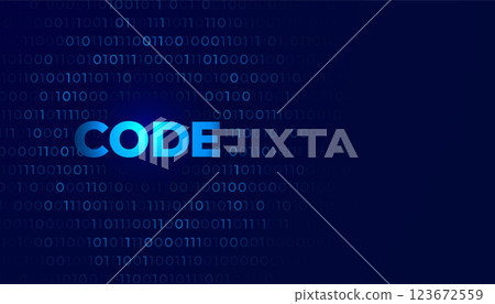 digital coding background with numbers zero and one 123672559