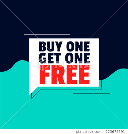 flat buy one get one free banner design flat buy one get one free banner design 123672591