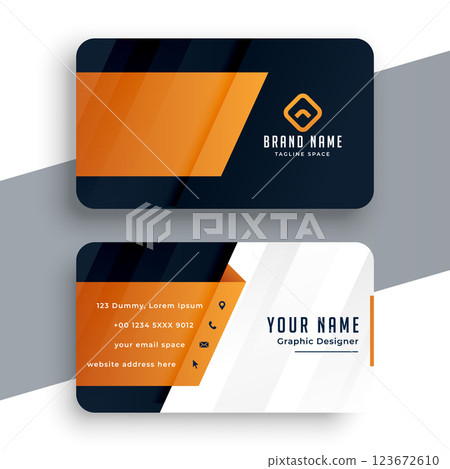 orange business card modern template design orange business card modern template design 123672610