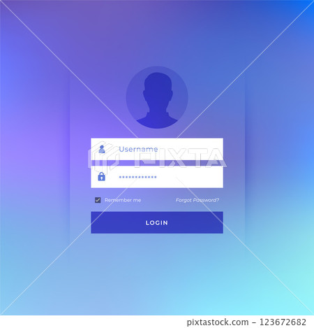 modern login page template with blur background 123672682
