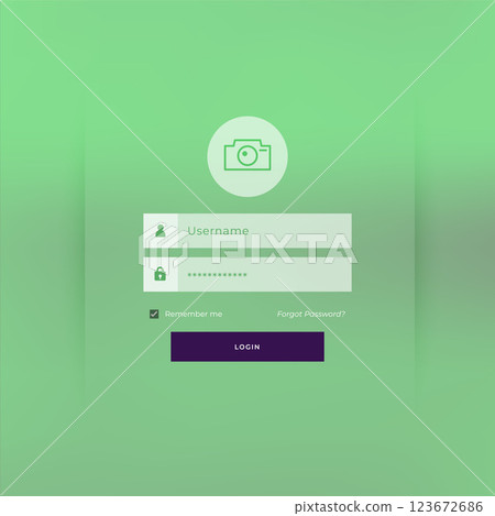 green theme login page template design 123672686