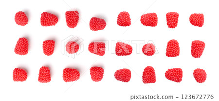 Gummy berries, chewy raspberries or jelly blackberries, gelatin candies fruit marmalade Gummy berries, chewy raspberries or jelly blackberries, gelatin candies fruit marmalade 123672776