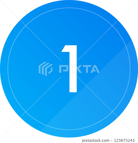 簡單時尚的藍色漸層數字 1 簡單時尚的藍色漸層數字 1 123673243