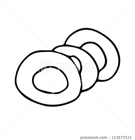 Doodle illustration of food for the bagel holiday. Doodle illustration of food for the bagel holiday. 123673521
