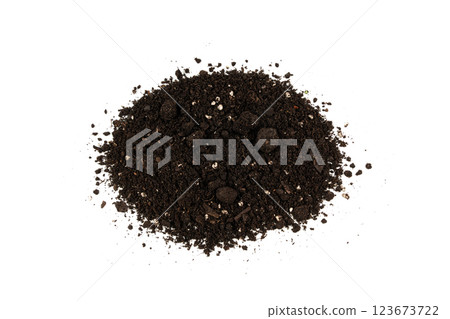 Succulent soil isolated. Dried dry dirt, ground pile, manure soil, arid dirt, natural black turf, dirty earth texture Succulent soil isolated. Dried dry dirt, ground pile, manure soil, arid dirt, natural black turf, dirty earth texture 123673722