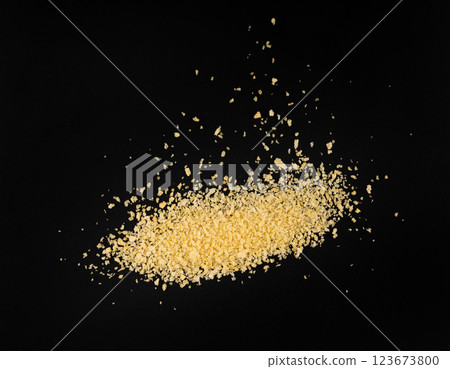 Bread crumbs, scattered breadcrumbs, crushed rusk bread crumbs for nuggets, panko 123673800