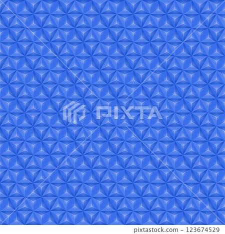 Vector Set of blue pyramid pattern. Geometric background. Abstract mosaic texture design 123674529