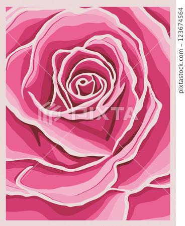 Layered flower paper cut  123674564