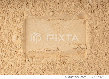 Maca powder texture background, dry Peruvian ginseng powder pattern, ground ayak willku 123674739